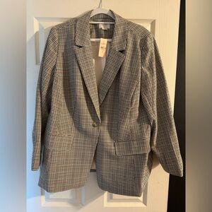 Loft Plaid Blazer, size 16
